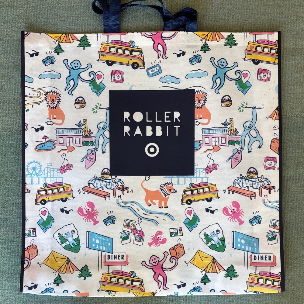Roller Rabbit Multicolor Illustrated Tote